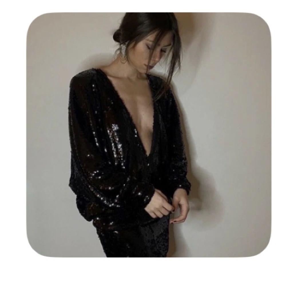 Zara Black Sequin Dress